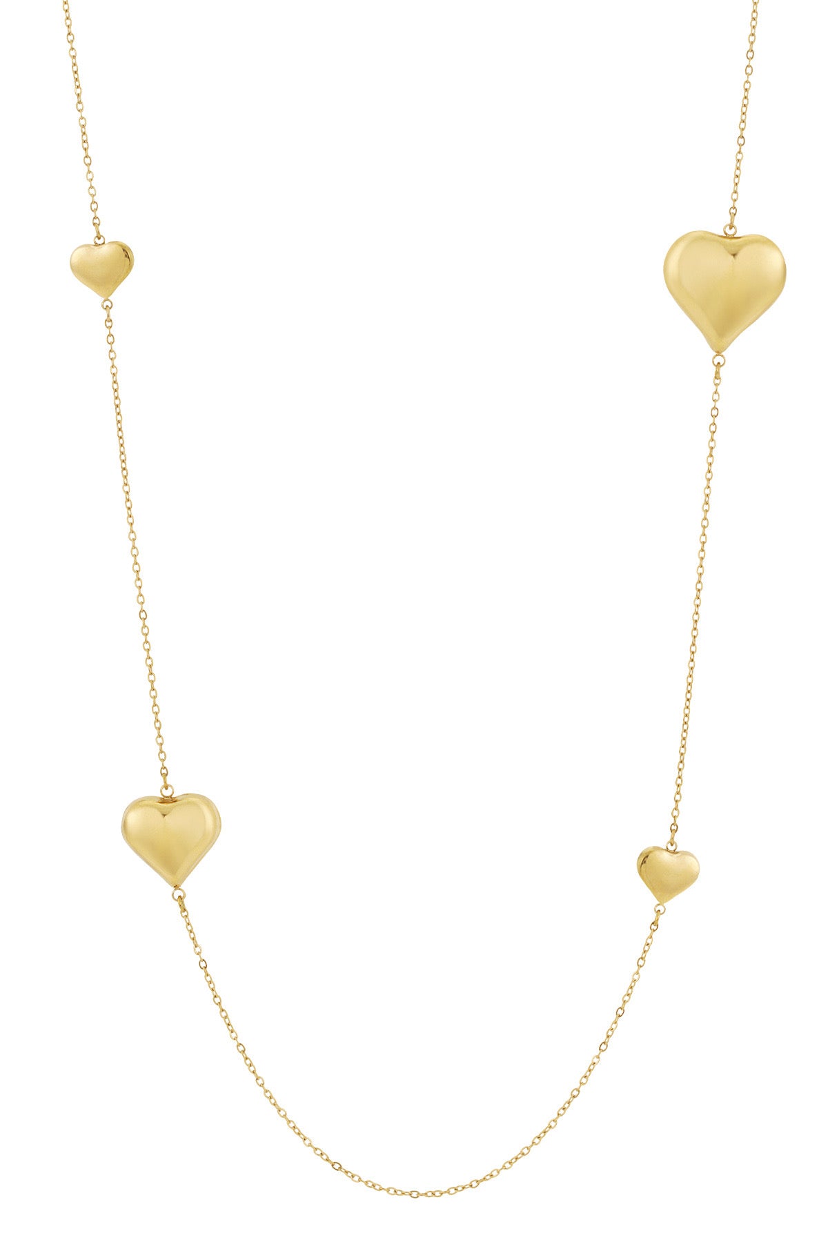 “Four hearts” necklace gold
