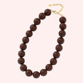 Brown beads ketting