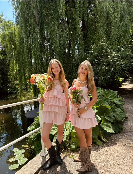 “Beach” dress pink