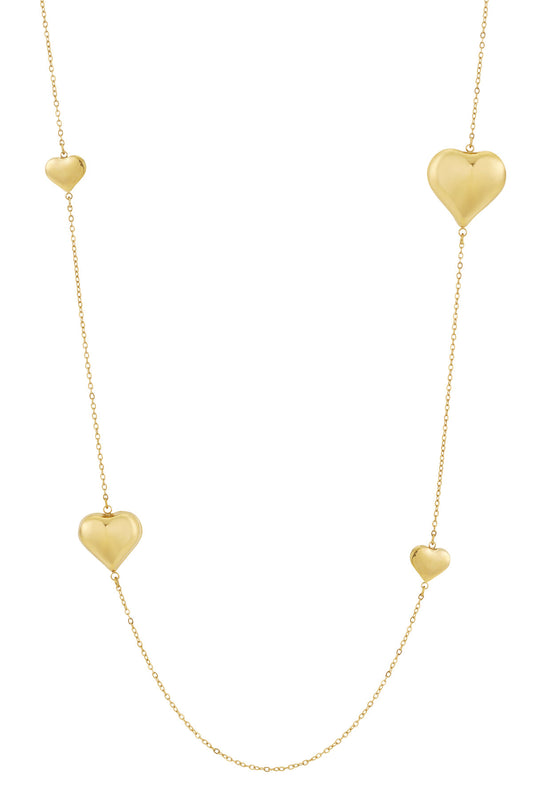 “Four hearts” necklace gold